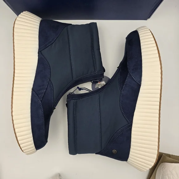 NIB White Mountain Downtown Zip-Up Platform Winter Boots, Navy/Multi/Smooth, 11 - Picture 14 of 16